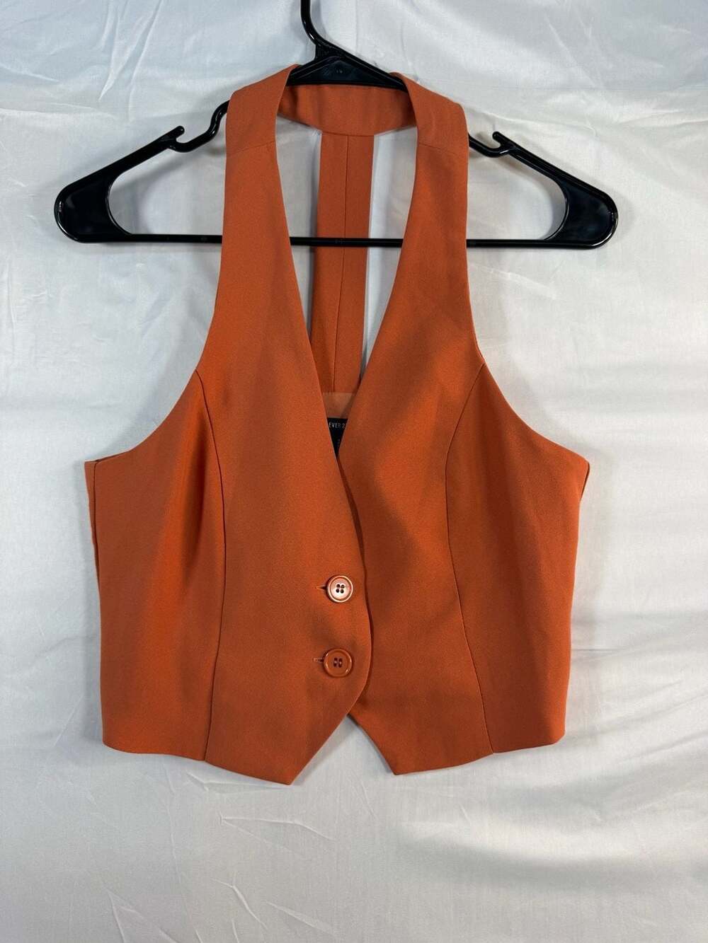 Forever 21 Halter Vest Top Size S Orange